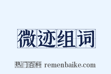 微迹组词是什么意思的图片